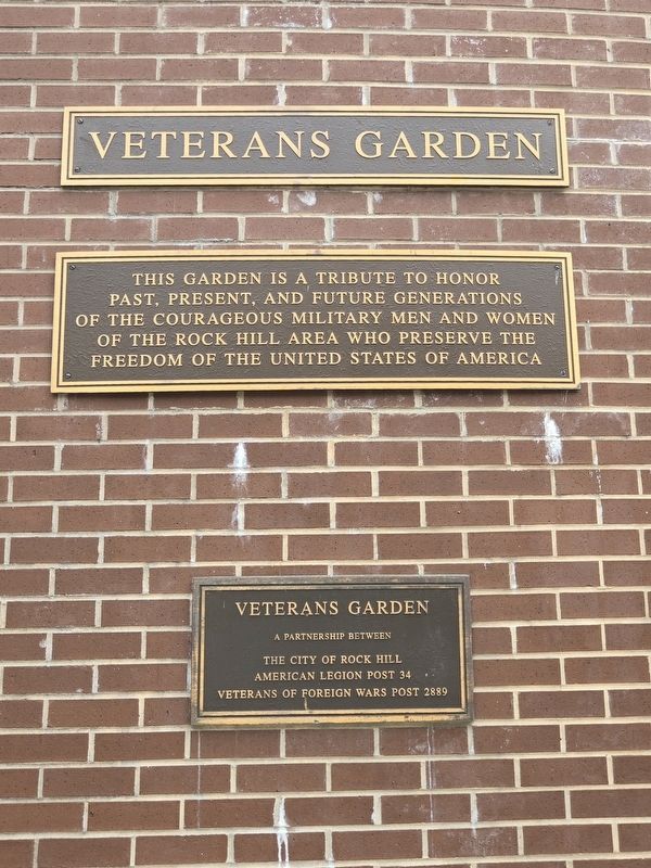Veterans Garden Marker. Click for full size. Veterans Garden Marker image. Click for full size.