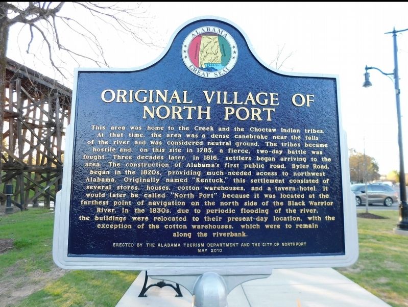 Original Village of North Port Marker. Click for full size. Original Village of North Port Marker image. Click for full size.
