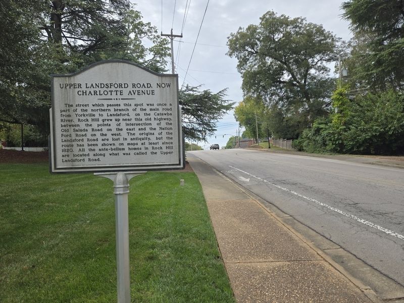 Upper Landsford Road, Now Charlotte Avenue Marker side, looking south on Charlotte Ave.. Click for full size. Upper Landsford Road, Now Charlotte Avenue Marker side, looking south on Charlotte Ave. image. Click for full size.