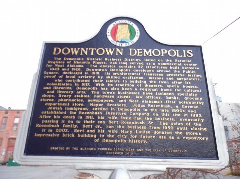 Downtown Demopolis Marker image. Click for full size.