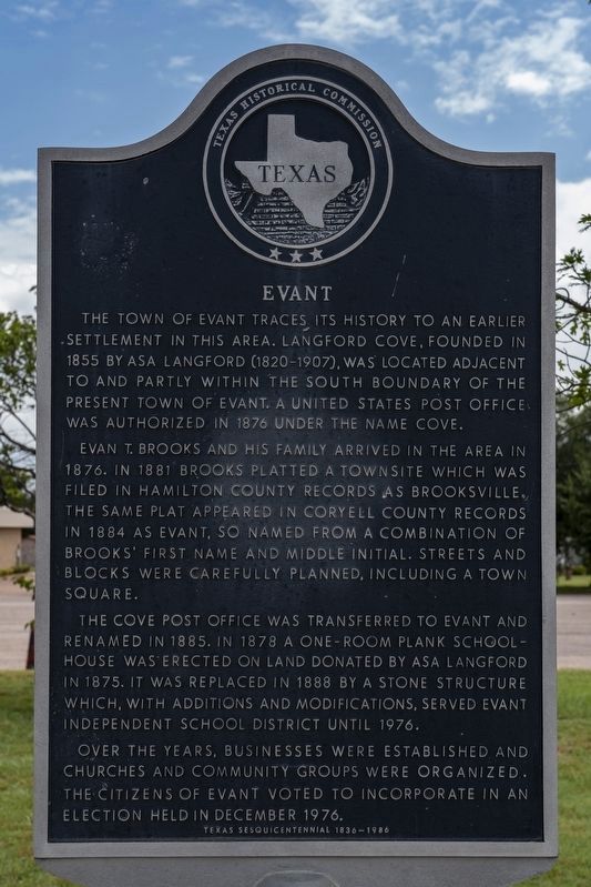 Evant Marker image. Click for full size.