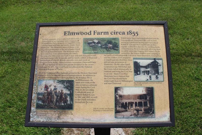 Elmwood Farm circa 1855 Marker. Click for full size. Elmwood Farm circa 1855 Marker image. Click for full size.