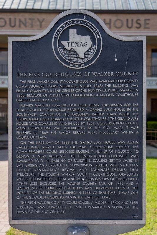 The Five Courthouses of Walker County Marker image. Click for full size.