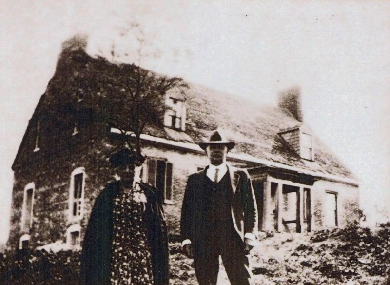 Anna I. Meloy and her son. Ralph Edward, 1928. The Meloys owned the property at the time. image. Click for full size.