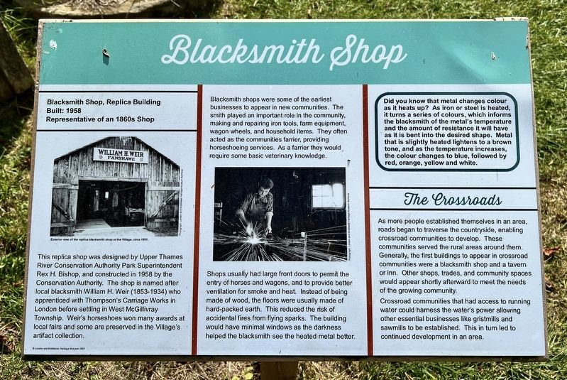 Blacksmith Shop Marker. Click for full size. Blacksmith Shop Marker image. Click for full size.