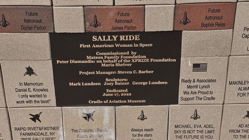 Sally Ride Marker. Click for full size. Sally Ride Marker image. Click for full size.