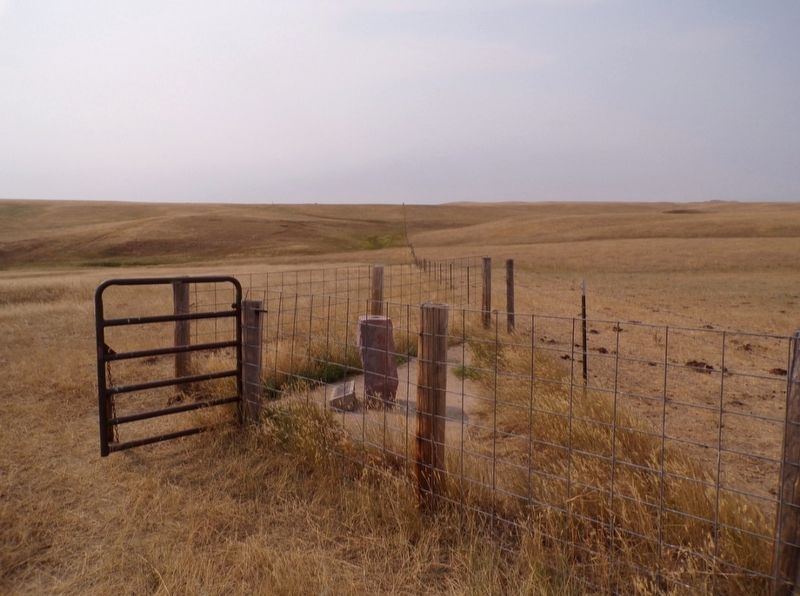 Corner of South Dakota and Wyoming on the Montana State Boundary Marker. Click for full size. Corner of South Dakota and Wyoming on the Montana State Boundary Marker image. Click for full size.