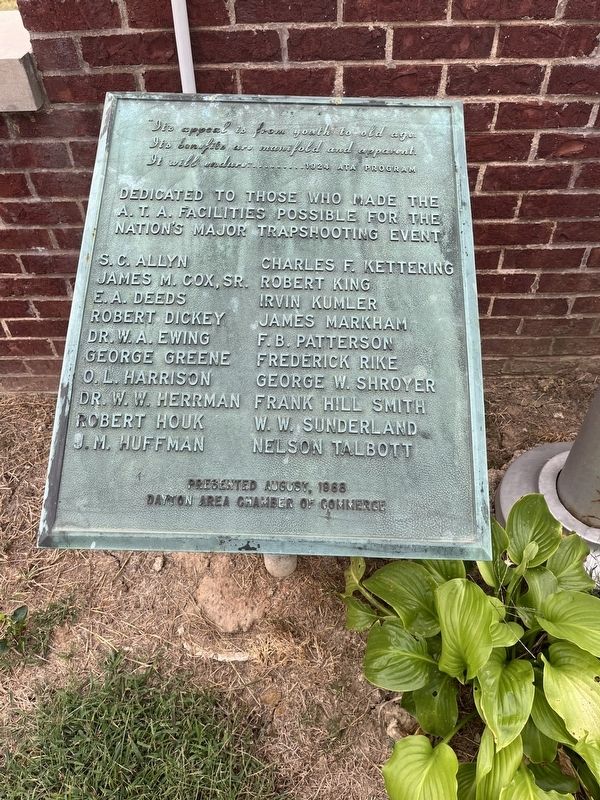 Amateur Trapshooting Association Marker. Click for full size. Amateur Trapshooting Association Marker image. Click for full size.