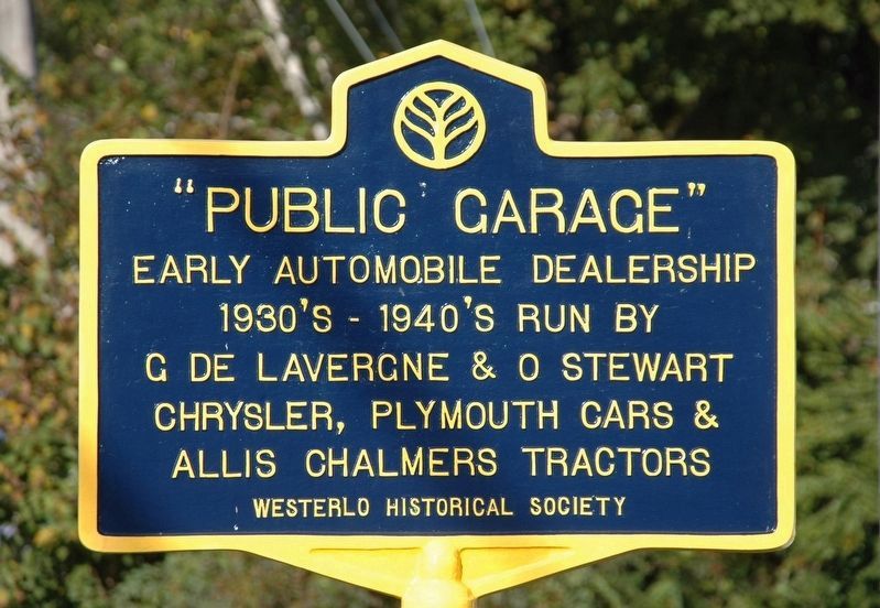 "Public Garage" Marker. Click for full size. "Public Garage" Marker image. Click for full size.