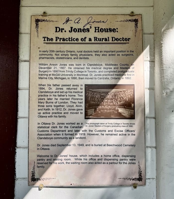 Dr. Jones� House: Marker image. Click for full size.