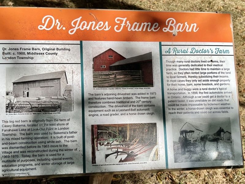 Dr. Jones Frame Barn Marker. Click for full size. Dr. Jones Frame Barn Marker image. Click for full size.