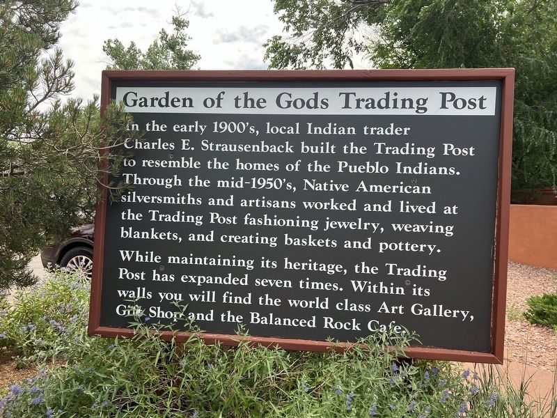 Garden of the Gods Trading Post Marker. Click for full size. Garden of the Gods Trading Post Marker image. Click for full size.