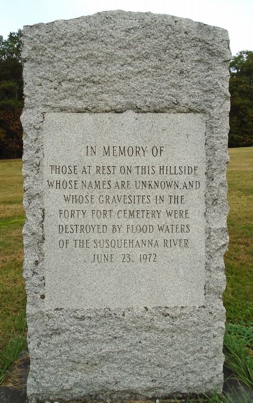 Forty Fort Cemetery Unknowns Reburial Site Marker image. Click for full size.