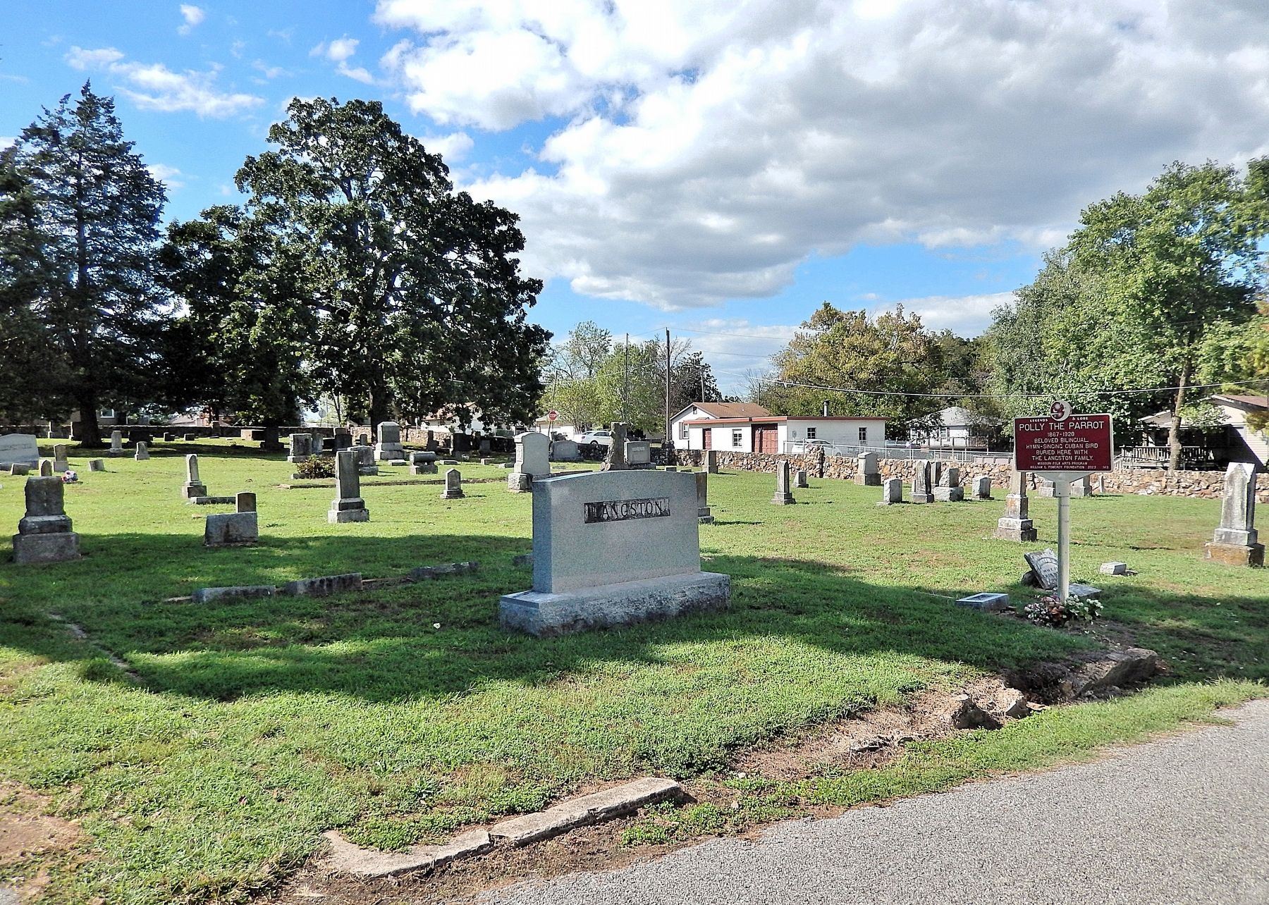 Langston Family Plot in Oak Lawn Cemetery image. Click for full size.
