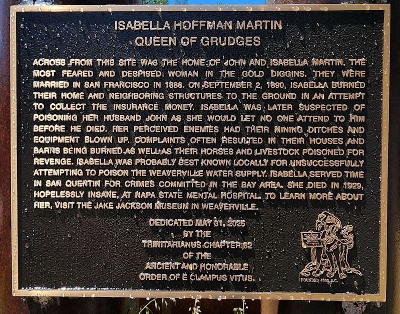 Isabella Hoffman Martin Queen of Grudges Marker image. Click for full size.