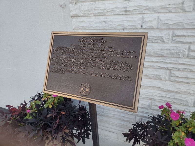 Firefighter Charles Bonner Marker. Click for full size. Firefighter Charles Bonner Marker image. Click for full size.