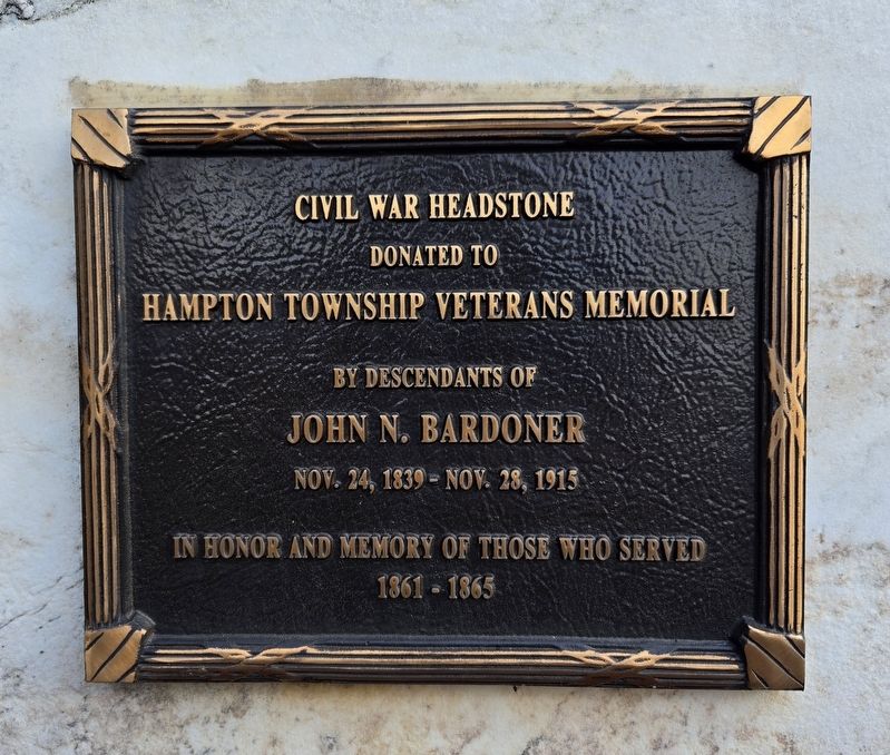 Civil War Headstone Marker image. Click for full size.