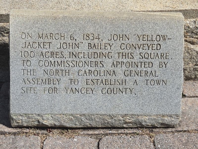 John "Yellow Jacket John" Bailey Marker image. Click for full size.