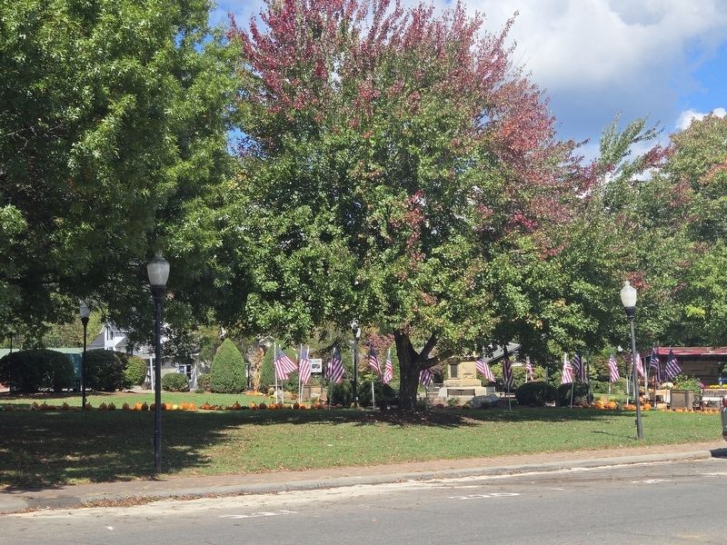 Burnsville Town Square, area of land donated by John "Yellowjacket John" Bailey image. Click for full size.