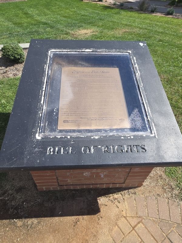 The Charters of Freedom Marker - replica display of the Bill of Rights. Click for full size. The Charters of Freedom Marker - replica display of the Bill of Rights image. Click for full size.