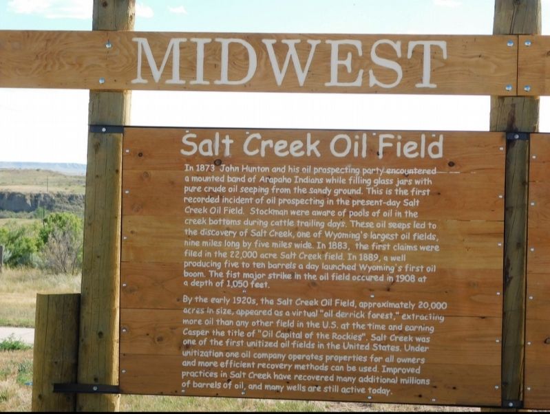 Salt Creek Oil Field Marker image. Click for full size.