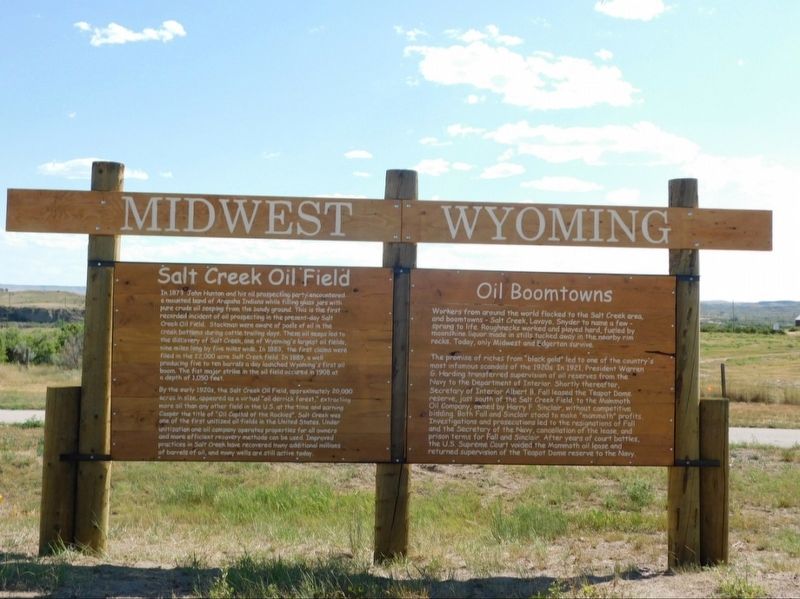 Salt Creek Oil Field Marker image. Click for full size.