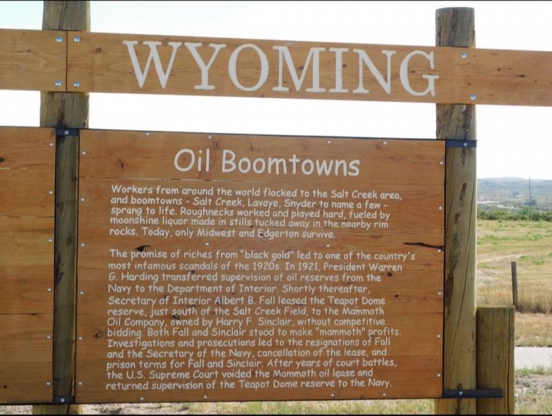 Oil Boomtowns Marker image. Click for full size.