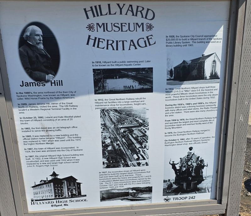 Hillyard Heritage Museum Marker. Click for full size. Hillyard Heritage Museum Marker image. Click for full size.