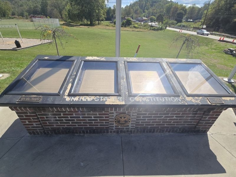 The Charters of Freedom Marker - replica display of the United States Constitution image. Click for full size.