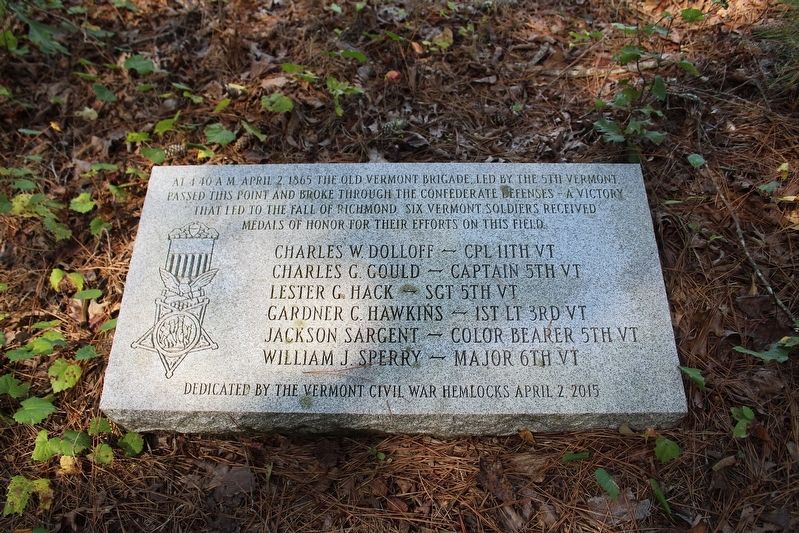 Old Vermont Brigade Marker. Click for full size. Old Vermont Brigade Marker image. Click for full size.