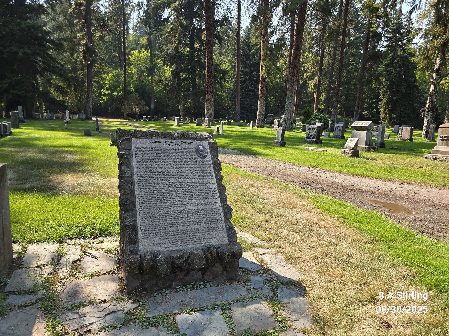 James "Jimmie" Durkin's historical marker. image. Click for full size.