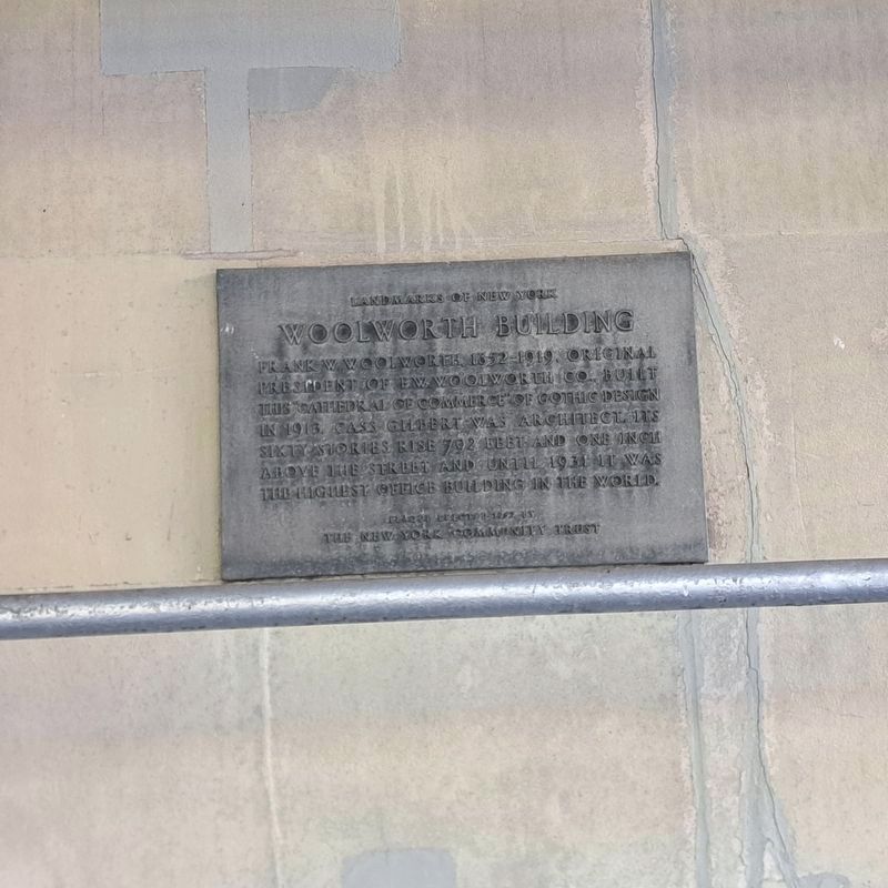 Woolworth Building Marker image. Click for full size.