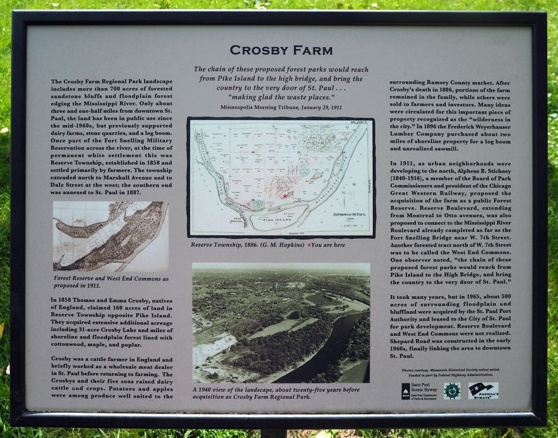 Crosby Farm Marker. Click for full size. Crosby Farm Marker image. Click for full size.