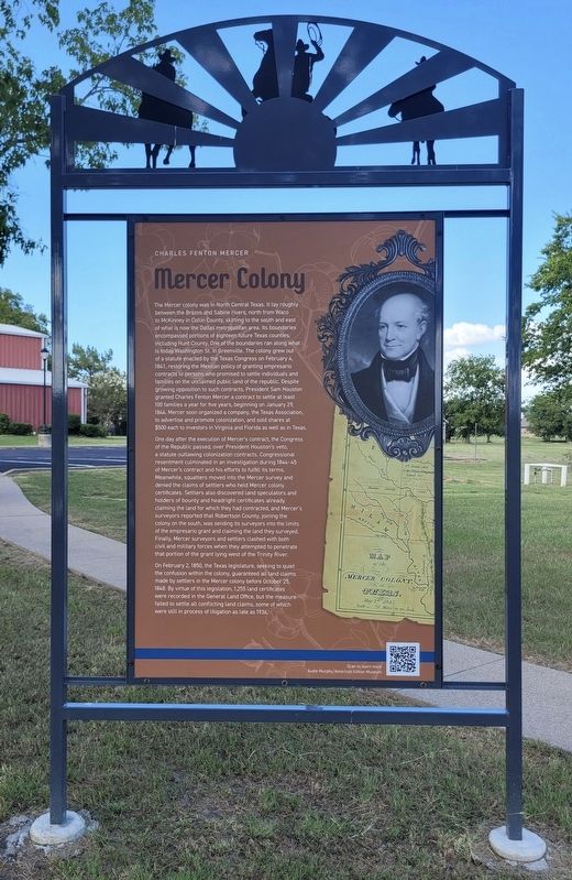 Early Settlers / Mercer Colony Marker - Reverse Side. Click for full size. Early Settlers / Mercer Colony Marker - Reverse Side image. Click for full size.