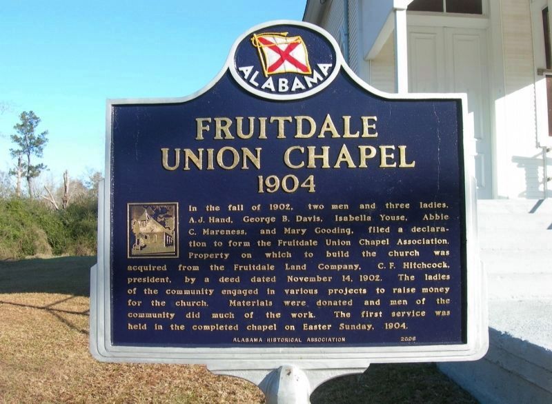 Fruitdale Union Chapel Marker image. Click for full size.