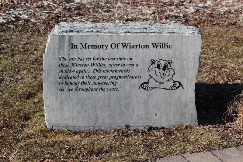 Wiarton Willie memorial image. Click for full size.