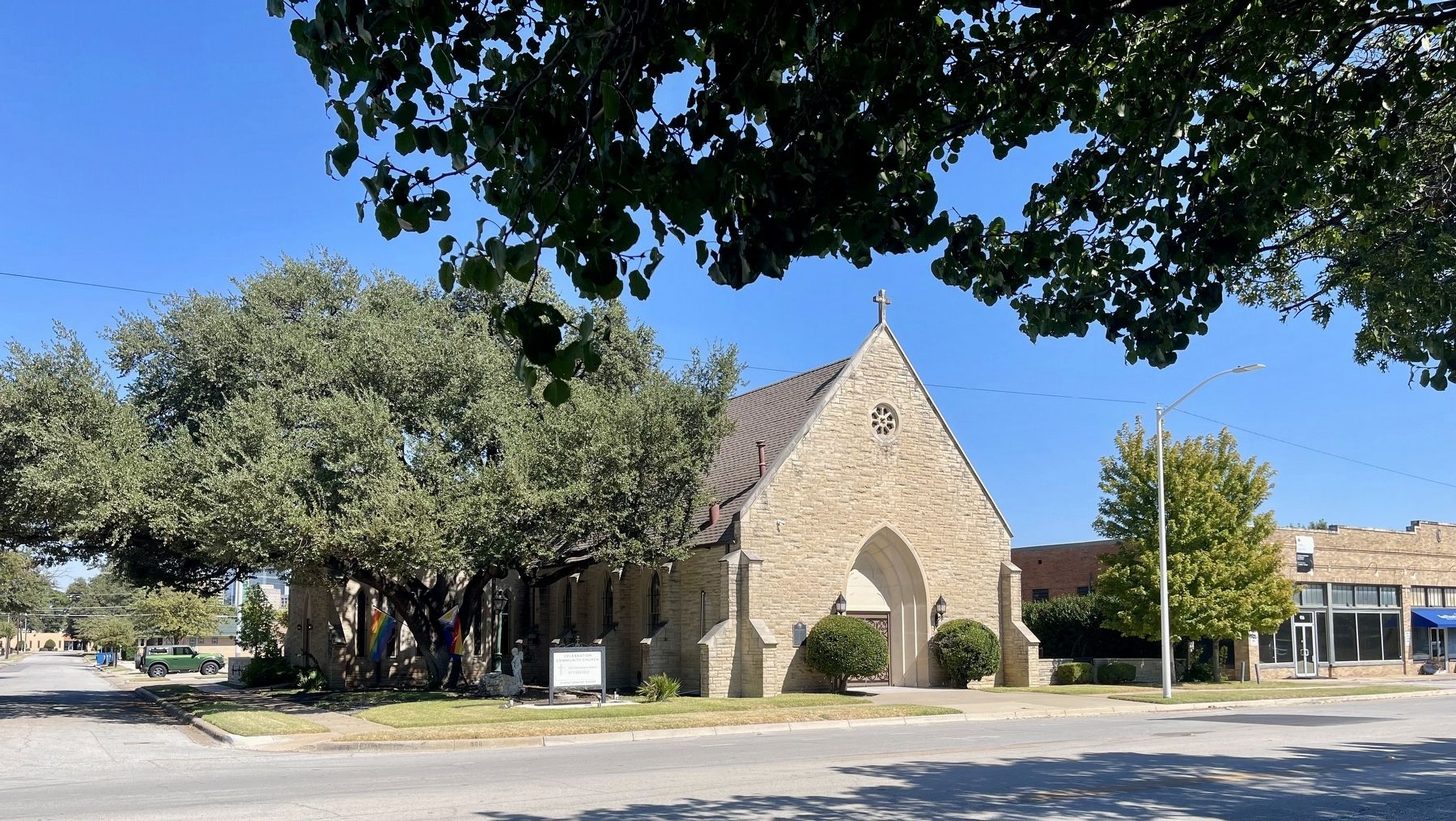 Celebration Community Church with St. John's Evangelical and Reform Church Texas Historical Marker image. Click for full size.