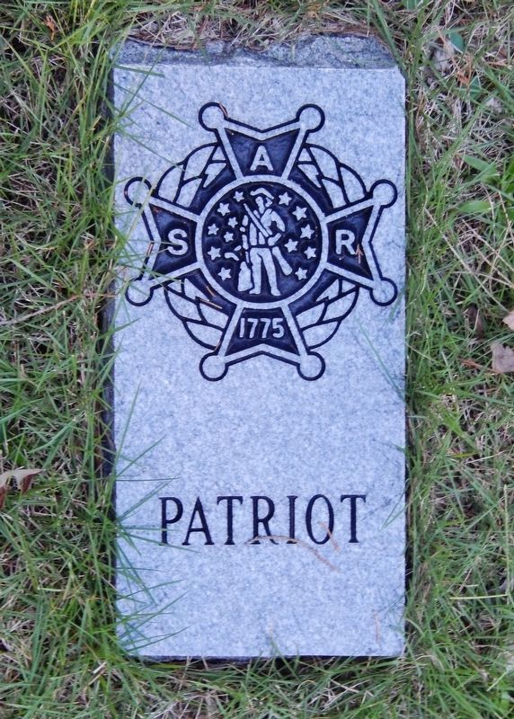Sons of the American Revolution (SAR)<br>Patriot marker. Click for full size. Sons of the American Revolution (SAR)<br>Patriot marker image. Click for full size.
