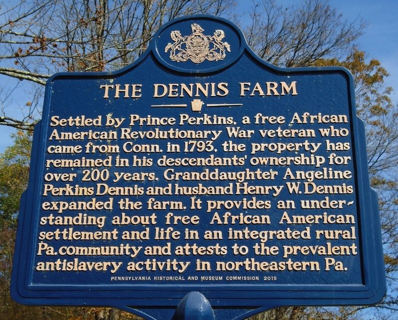 The Dennis Farm Marker. Click for full size. The Dennis Farm Marker image. Click for full size.