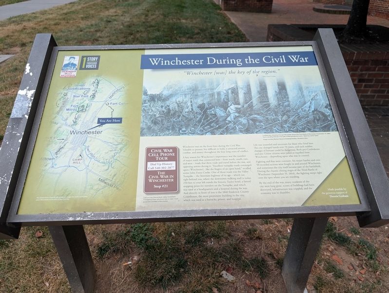 Winchester During the Civil War Marker. Click for full size. Winchester During the Civil War Marker image. Click for full size.