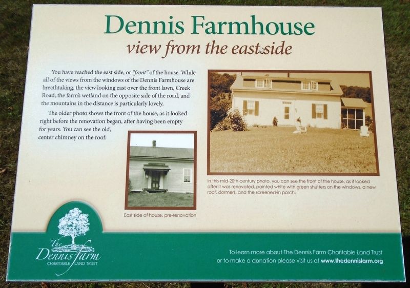 Dennis Farmhouse Marker. Click for full size. Dennis Farmhouse Marker image. Click for full size.