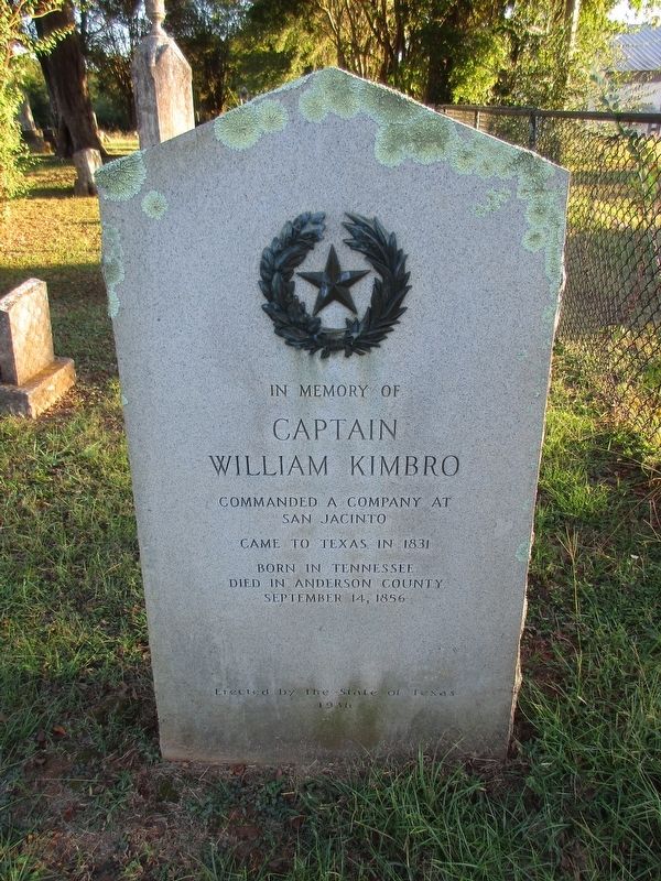 Captain William Kimbro Marker image. Click for full size.