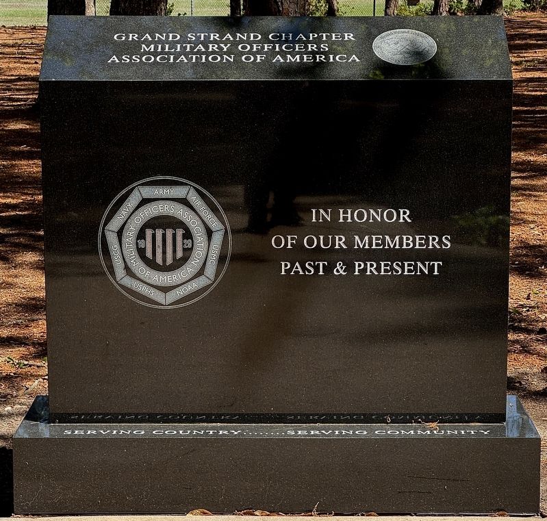 Military Officers Association of American Veterans Memorial Marker. Click for full size. Military Officers Association of American Veterans Memorial Marker image. Click for full size.