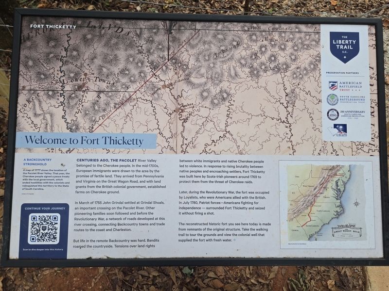 Welcome to Fort Thicketty Marker. Click for full size. Welcome to Fort Thicketty Marker image. Click for full size.
