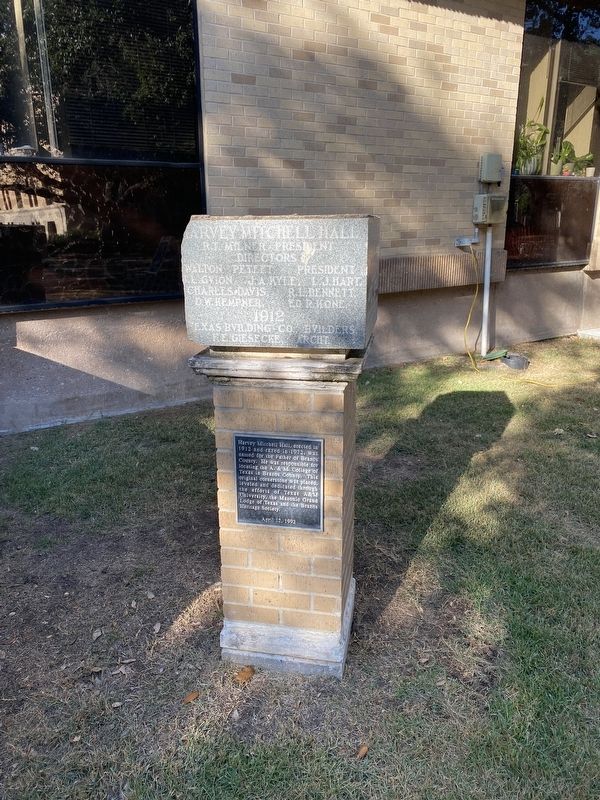 Harvey Mitchell Hall cornerstone.. Click for full size. Harvey Mitchell Hall cornerstone. image. Click for full size.