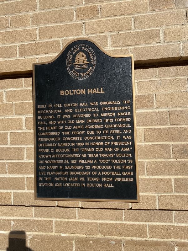 Bolton Hall Marker. Click for full size. Bolton Hall Marker image. Click for full size.
