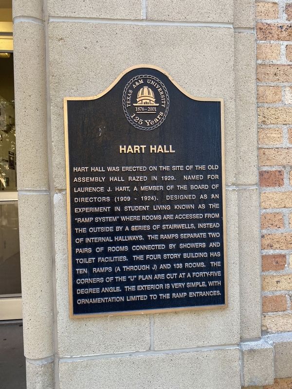 Hart Hall Marker. Click for full size. Hart Hall Marker image. Click for full size.