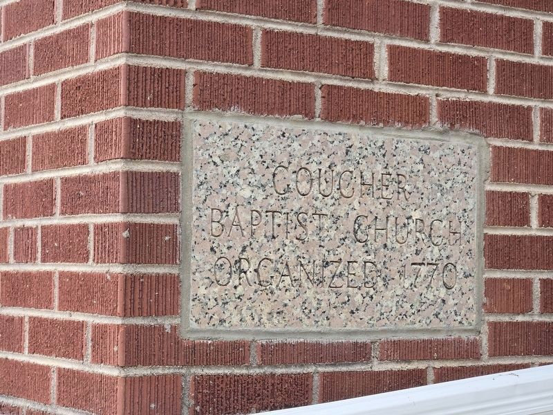Goucher Baptist Church cornerstone image. Click for full size.