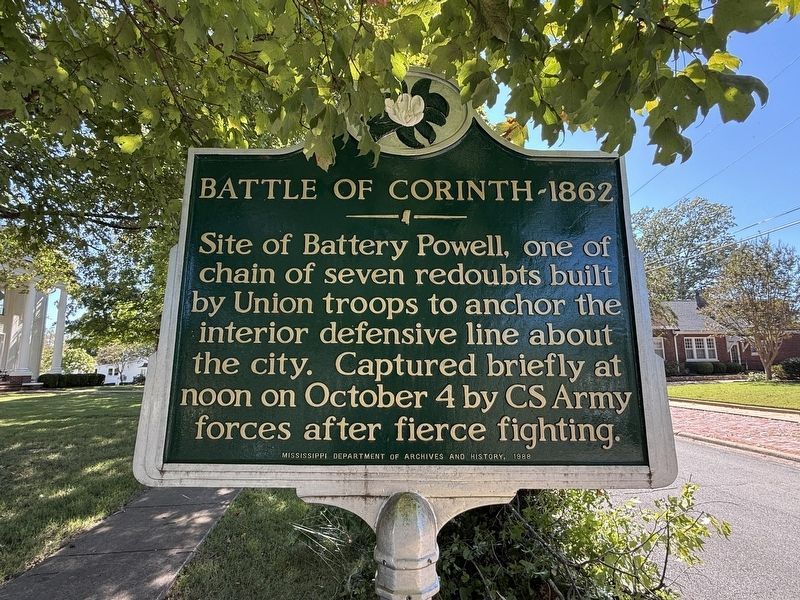 Battle of Corinth-1862 Marker. Click for full size. Battle of Corinth-1862 Marker image. Click for full size.