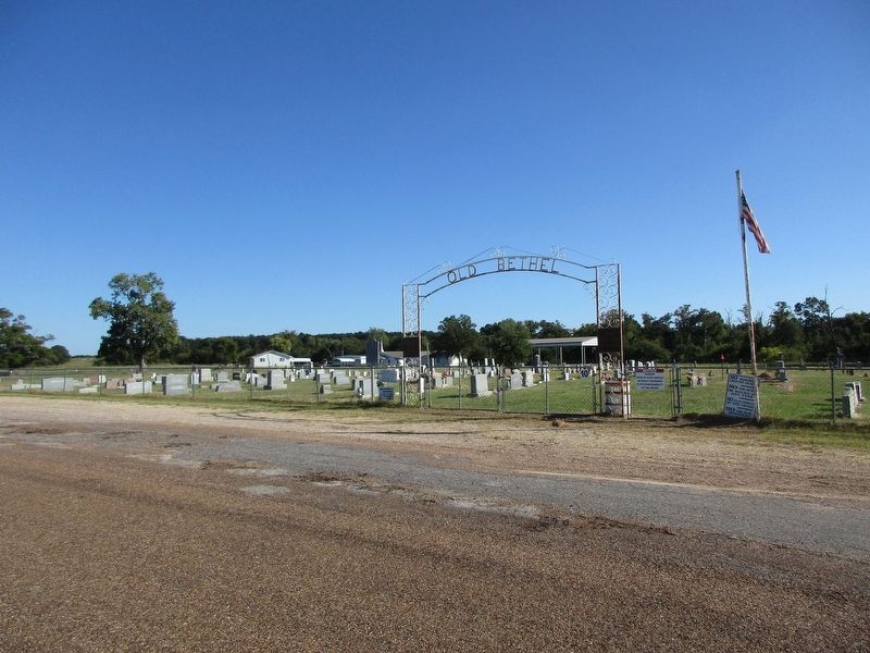 Old Bethel Cemetery and marker. Click for full size. Old Bethel Cemetery and marker image. Click for full size.